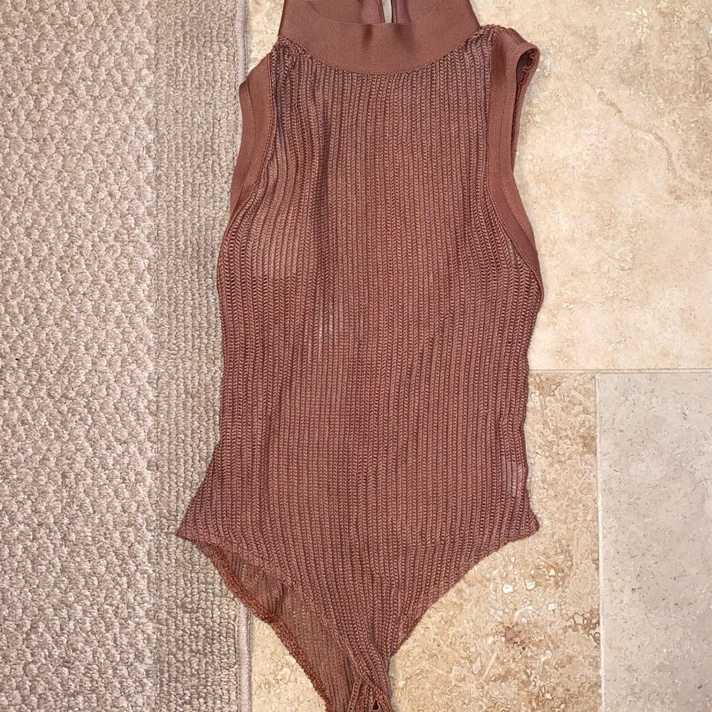 Nude Bodysuit Turtle Neck